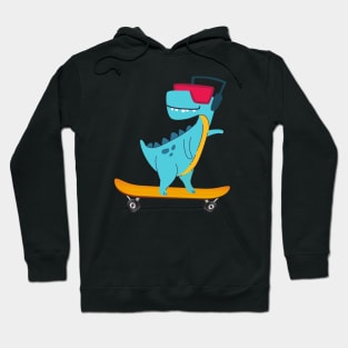 Skater Dino T-Rex Children Gift Hoodie